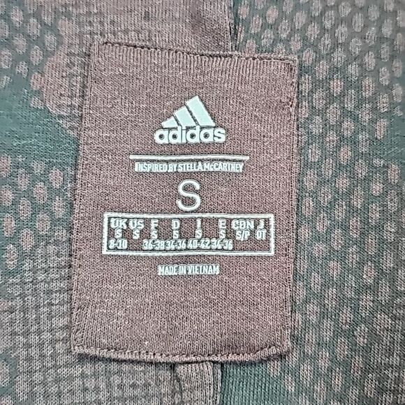 Stella McCartney -911 by Adidas Heartracer Full Zip Moto Style Jacket Burgundy S - Picture 6 of 13